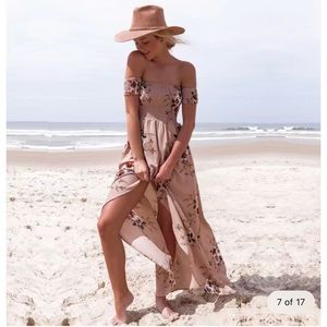 Boho off the shoulder dress